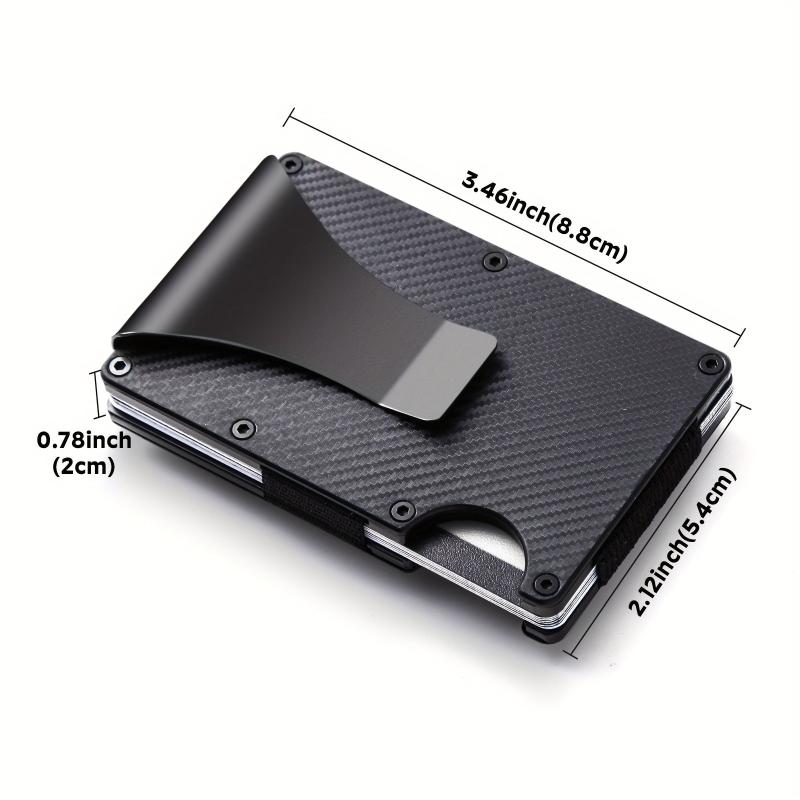 Gray Carbon Fiber Card Holder for Airtag - Anti Theft Brush Wallet