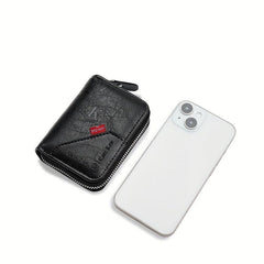 Men's Zipper Card Holder Short Wallet Large Capacity Coin Purse