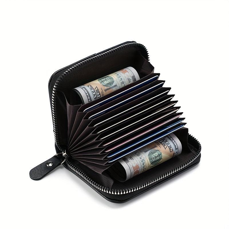 Men's Zipper Card Holder Short Wallet Large Capacity Coin Purse