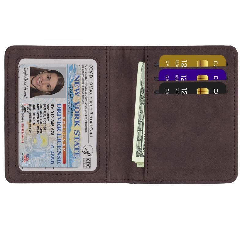 RFID Blocking Card Holder Bifold Leather Slim Wallet