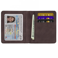 RFID Blocking Card Holder Bifold Leather Slim Wallet