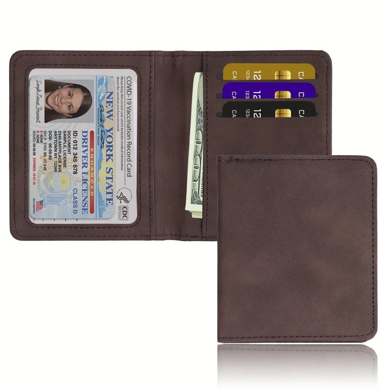RFID Blocking Card Holder Bifold Leather Slim Wallet