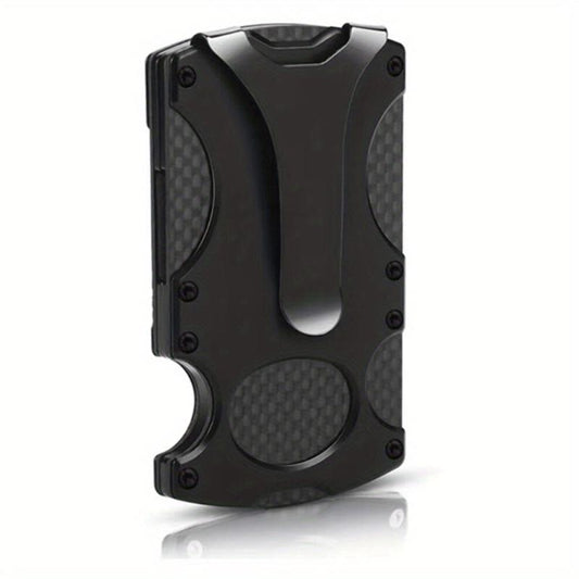 Men's RFID Blocking Carbon Fiber Money Clip Wallet