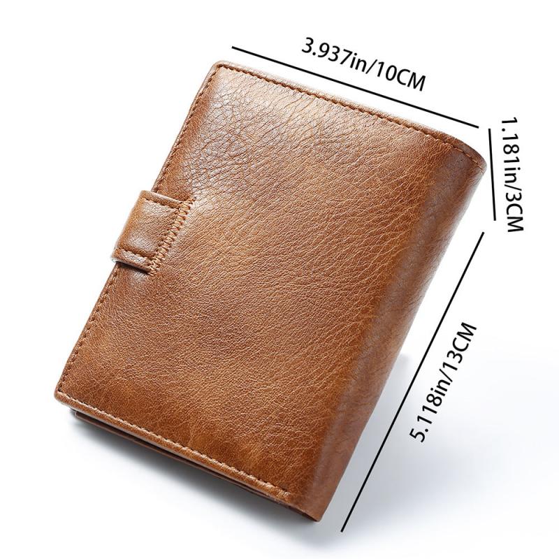 Men's Vintage Leather Wallet with ID Credit Card Holder