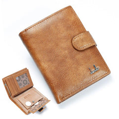Men's Vintage Leather Wallet with ID Credit Card Holder