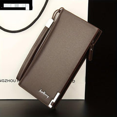 Men's Long Wallet Zipper Mobile Phone Bag Multifunctional Clutch