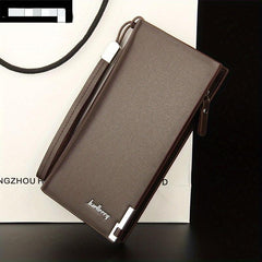 Men's Long Wallet Zipper Mobile Phone Bag Multifunctional Clutch