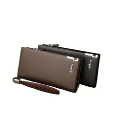 Men's Long Wallet Zipper Mobile Phone Bag Multifunctional Clutch
