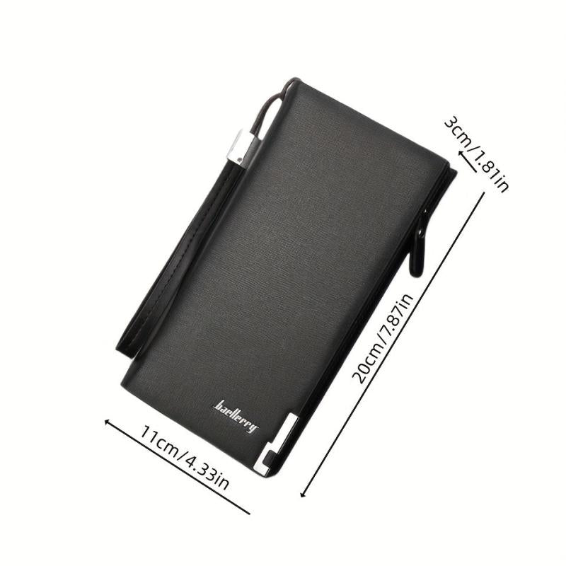 Men's Long Wallet Zipper Mobile Phone Bag Multifunctional Clutch