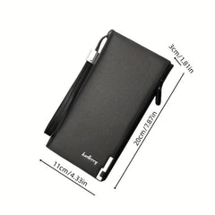 Men's Long Wallet Zipper Mobile Phone Bag Multifunctional Clutch