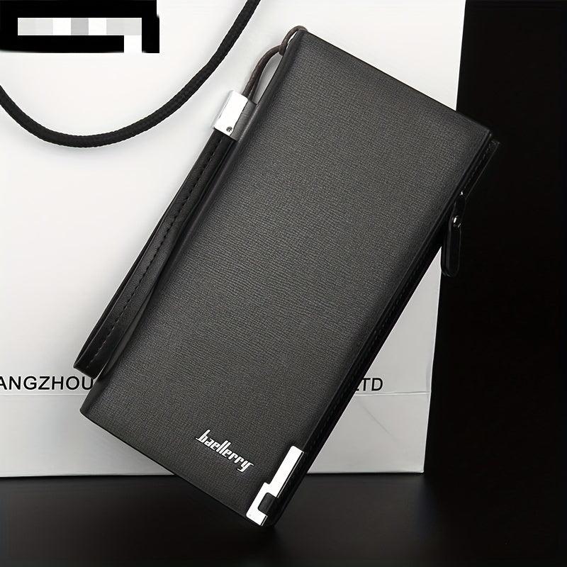 Men's Long Wallet Zipper Mobile Phone Bag Multifunctional Clutch
