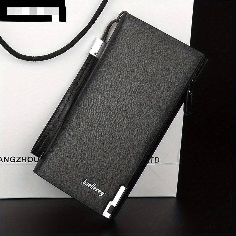 Men's Long Wallet Zipper Mobile Phone Bag Multifunctional Clutch
