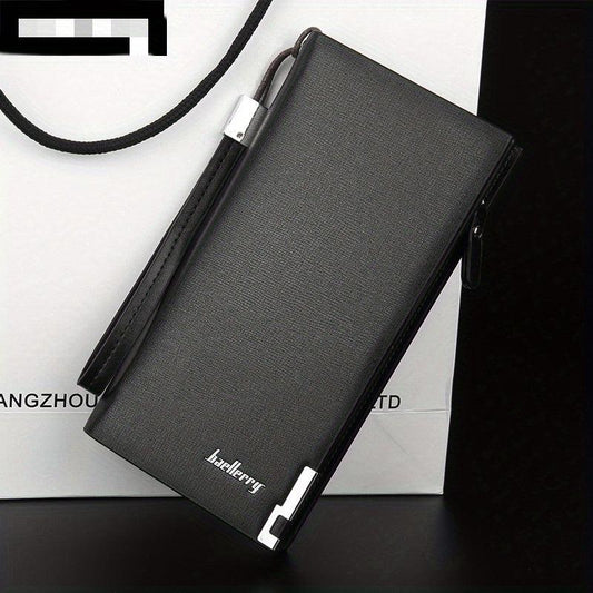 Men's Long Wallet Zipper Mobile Phone Bag Multifunctional Clutch