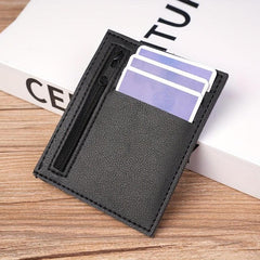 Men's Leather Wallet Coin Purse Ultra thin Personalized Money Card Holder