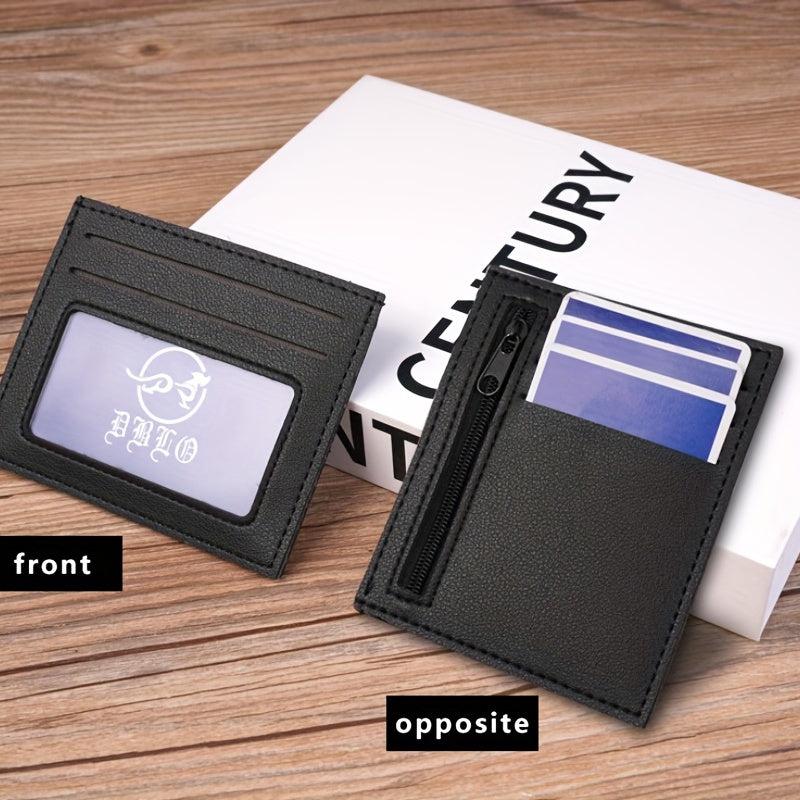 Men's Leather Wallet Coin Purse Ultra thin Personalized Money Card Holder