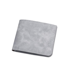 Men Wallet Brown Gray Card Holder PU Leather Money Clip