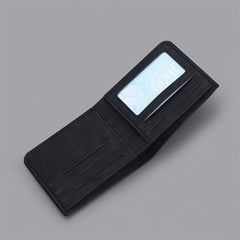 Men Wallet Brown Gray Card Holder PU Leather Money Clip