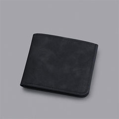 Men Wallet Brown Gray Card Holder PU Leather Money Clip