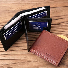Men's Short Driver's Card Holder Casual PU Wallet