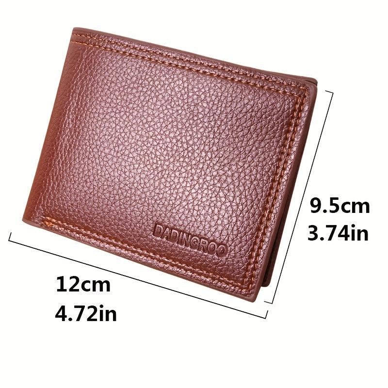 Men's Short Driver's Card Holder Casual PU Wallet