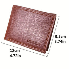 Men's Short Driver's Card Holder Casual PU Wallet