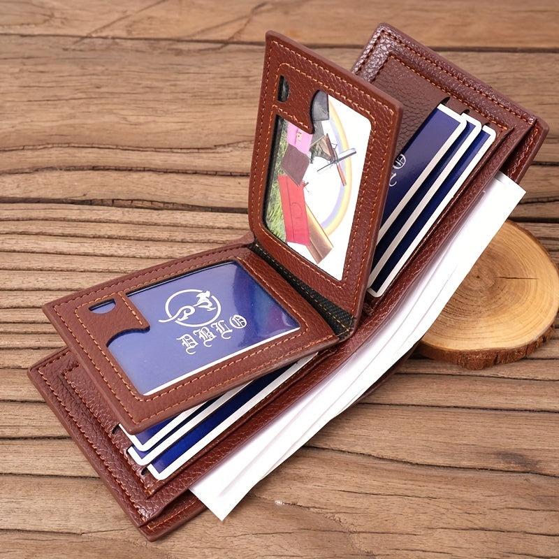 Men's Short Driver's Card Holder Casual PU Wallet