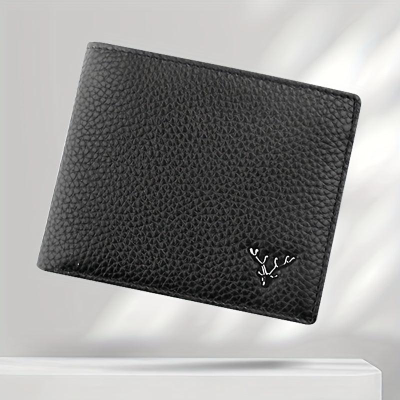 Men's Large Capacity Leather Wallet Money Clip