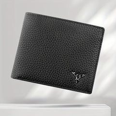 Men's Large Capacity Leather Wallet Money Clip