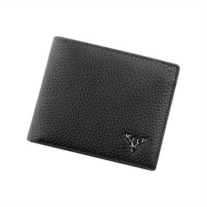 Men's Large Capacity Leather Wallet Money Clip