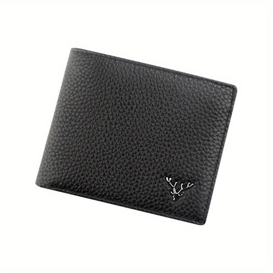 Men's Large Capacity Leather Wallet Money Clip