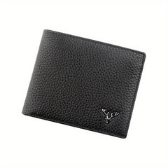 Men's Large Capacity Leather Wallet Money Clip