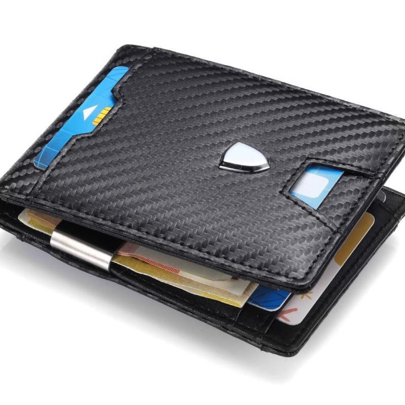 Carbon Fiber Anti-theft Men's Card Organizer Wallet