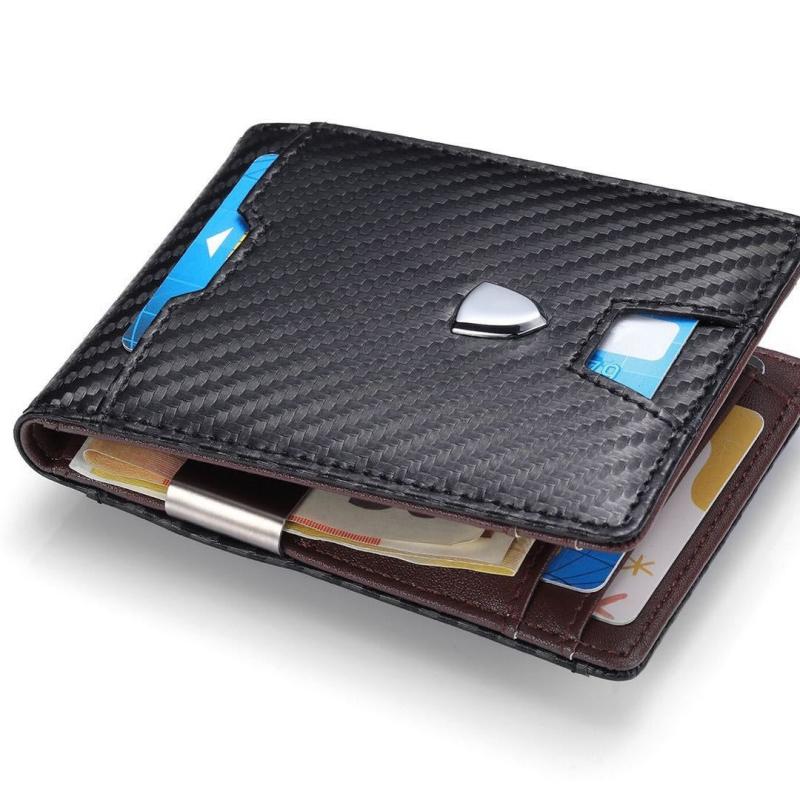 Carbon Fiber Anti-theft Men's Card Organizer Wallet