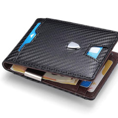 Carbon Fiber Anti-theft Men's Card Organizer Wallet