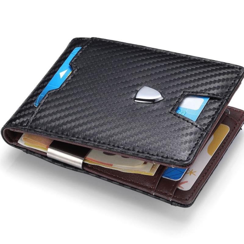 Carbon Fiber Anti-theft Men's Card Organizer Wallet