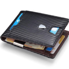 Carbon Fiber Anti-theft Men's Card Organizer Wallet