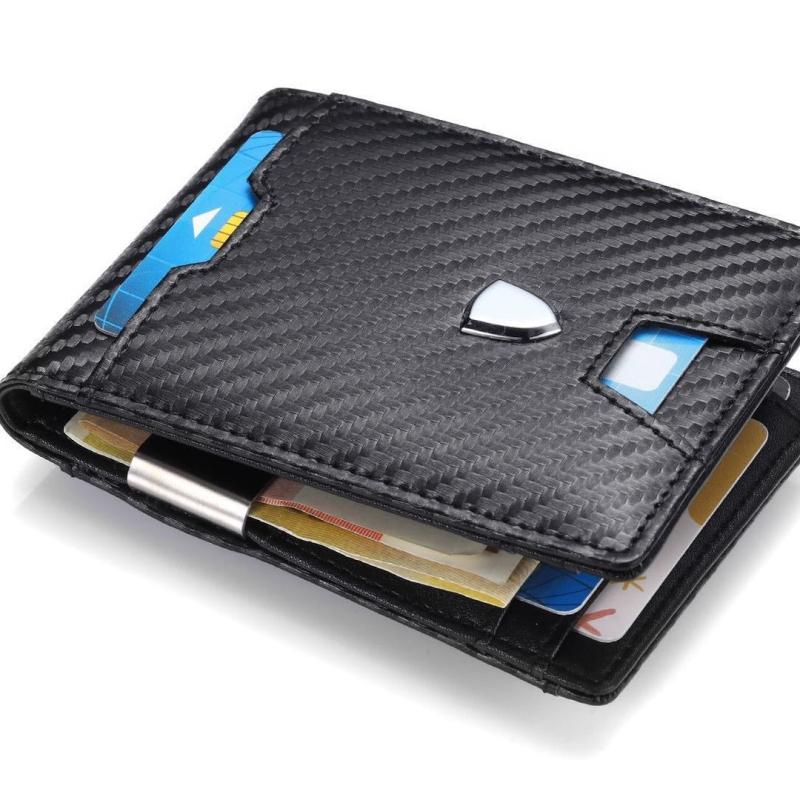 Carbon Fiber Anti-theft Men's Card Organizer Wallet