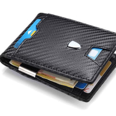 Carbon Fiber Anti-theft Men's Card Organizer Wallet