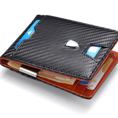 Carbon Fiber Anti-theft Men's Card Organizer Wallet