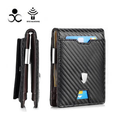 Carbon Fiber Anti-theft Men's Card Organizer Wallet
