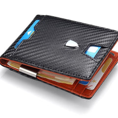 Carbon Fiber Anti-theft Men's Card Organizer Wallet