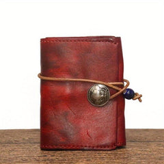 Vintage Leather Card Holder Front Pocket Wallet ID Card Purse
