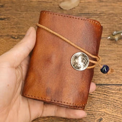 Vintage Leather Card Holder Front Pocket Wallet ID Card Purse