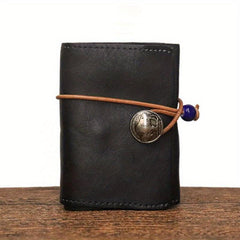 Vintage Leather Card Holder Front Pocket Wallet ID Card Purse