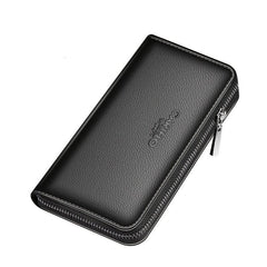 Men's PU Leather Wallet Zipper Clutch Bag