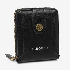 Men's Short Wallet Retro Card Holder Zipper Coin Purse