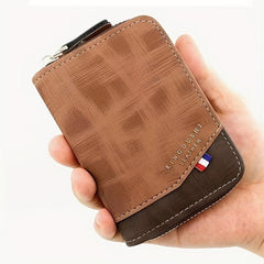 Men's Vintage Leather Wallet Card Holder Zipper Purse Coin Bag