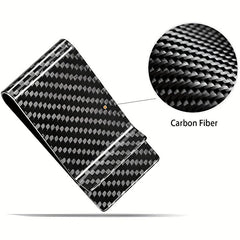 Men's Carbon Fiber Money Clip Minimalist Pocket Wallet