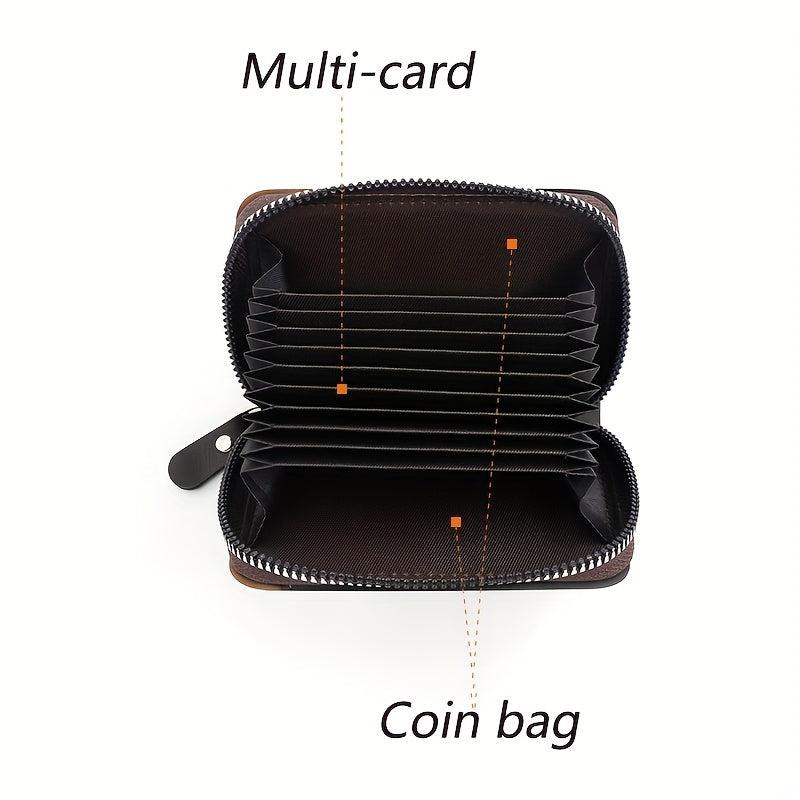 Vintage PU Leather Card Holder Coin Purse For Men