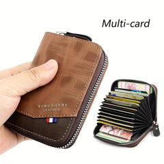 Vintage PU Leather Card Holder Coin Purse For Men